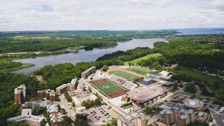 Drone image of McMaster Campus